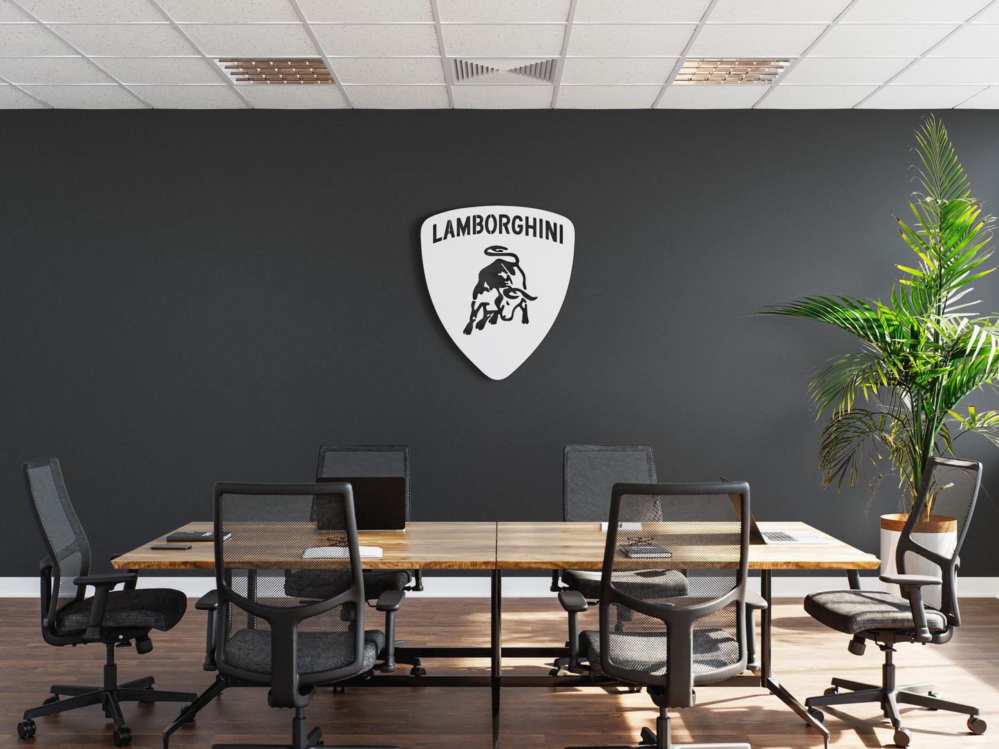 Lamborghini Metal Wall Art – Supercar Wall Decor, Exotic Car Garage Decor, Gift for Car Enthusiasts, Man Cave Auto Art, Modern Wall Sign