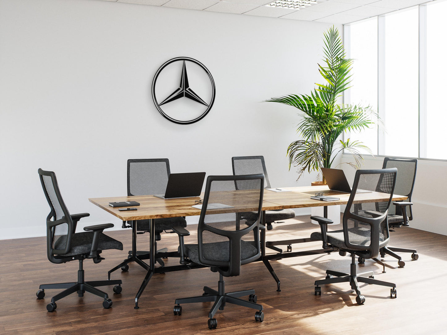 Mercedes Benz Metal Wall Art – Luxury Car Logo Decor, Garage Wall Sign, Gift for Car Lovers, Automotive Wall Art, Man Cave Decor