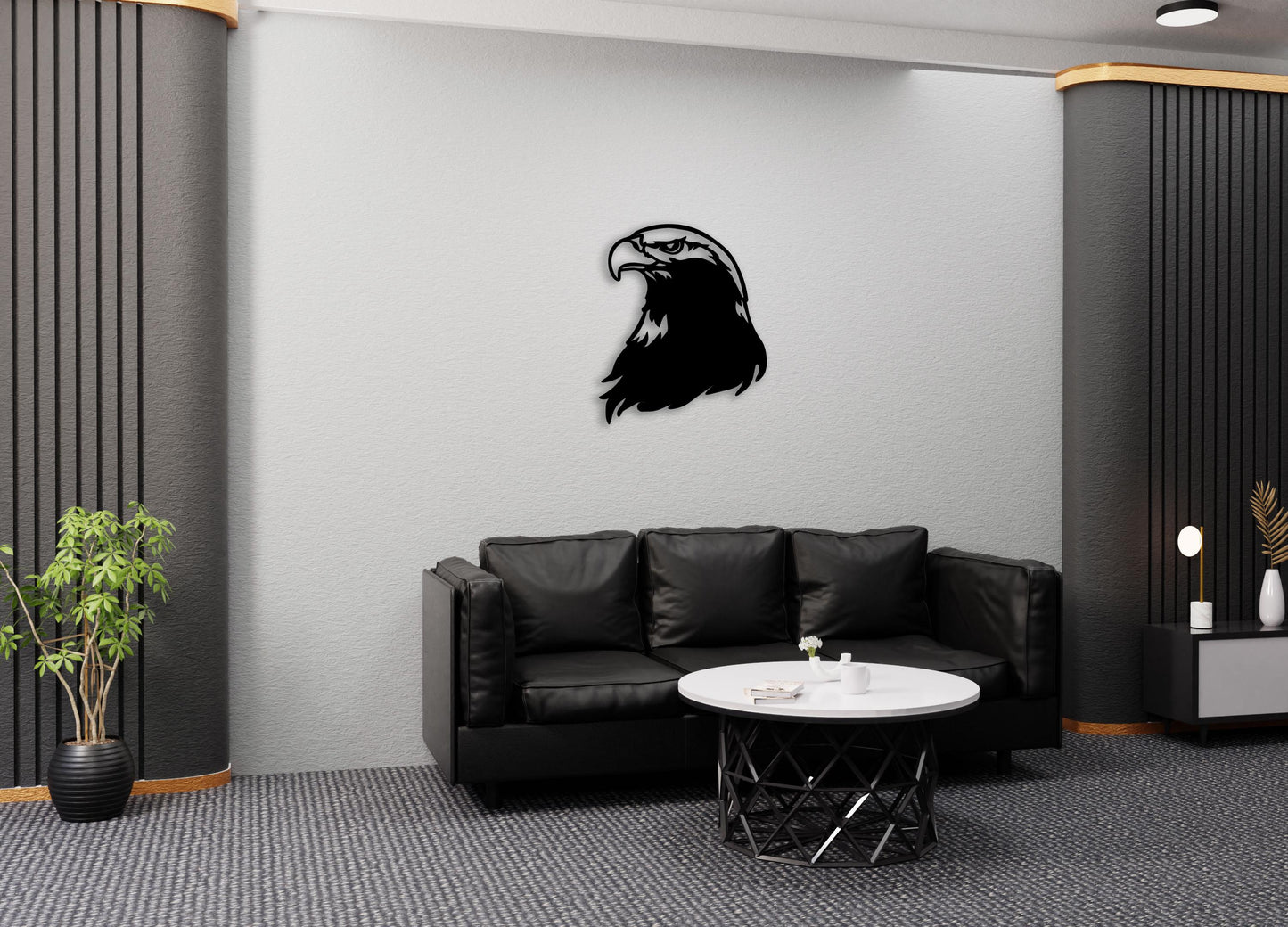Bald Eagle Metal Wall Art – Patriotic Eagle Head Decor, Rustic Metal Wall Hanging, Gift for Veterans, American Symbol, Man Cave Art