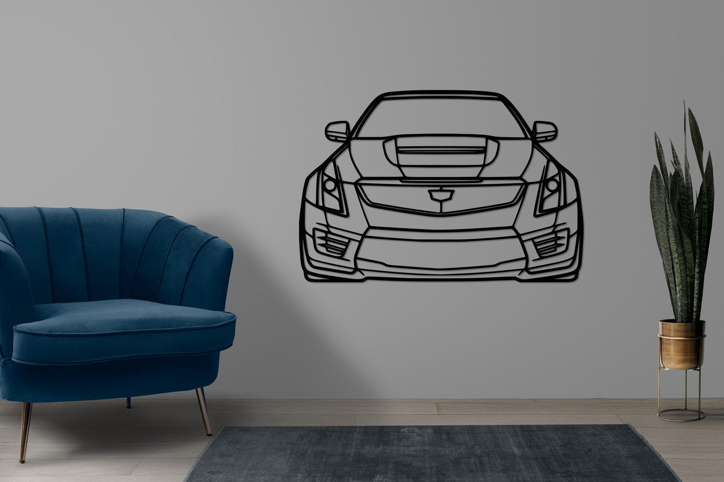 Cadillac ATS-V Metal Wall Art – Car Silhouette Decor, Garage Wall Sign, Muscle Car Metal Art, Car Lover Gift, Auto Wall Decor