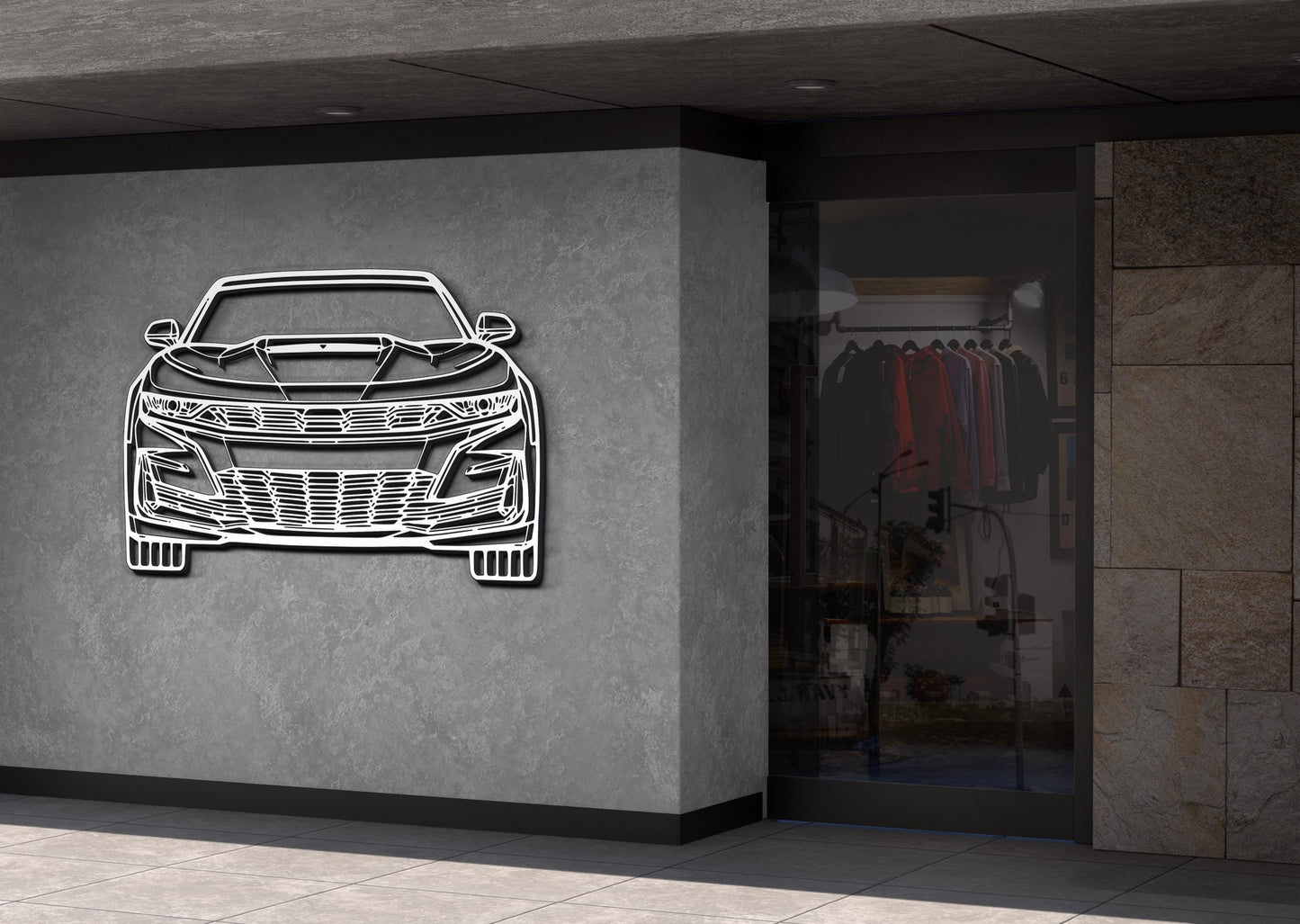Camaro ZL1 Metal Wall Art – Muscle Car Silhouette, Garage Decor, Car Lover Gift, Chevy Camaro Wall Art, Auto Wall Sign