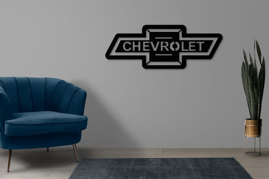 Chevrolet Metal Wall Art – Classic Car Logo Decor, Garage Sign, Gift for Chevy Fans, Vintage Auto Art, Man Cave Wall Decoration