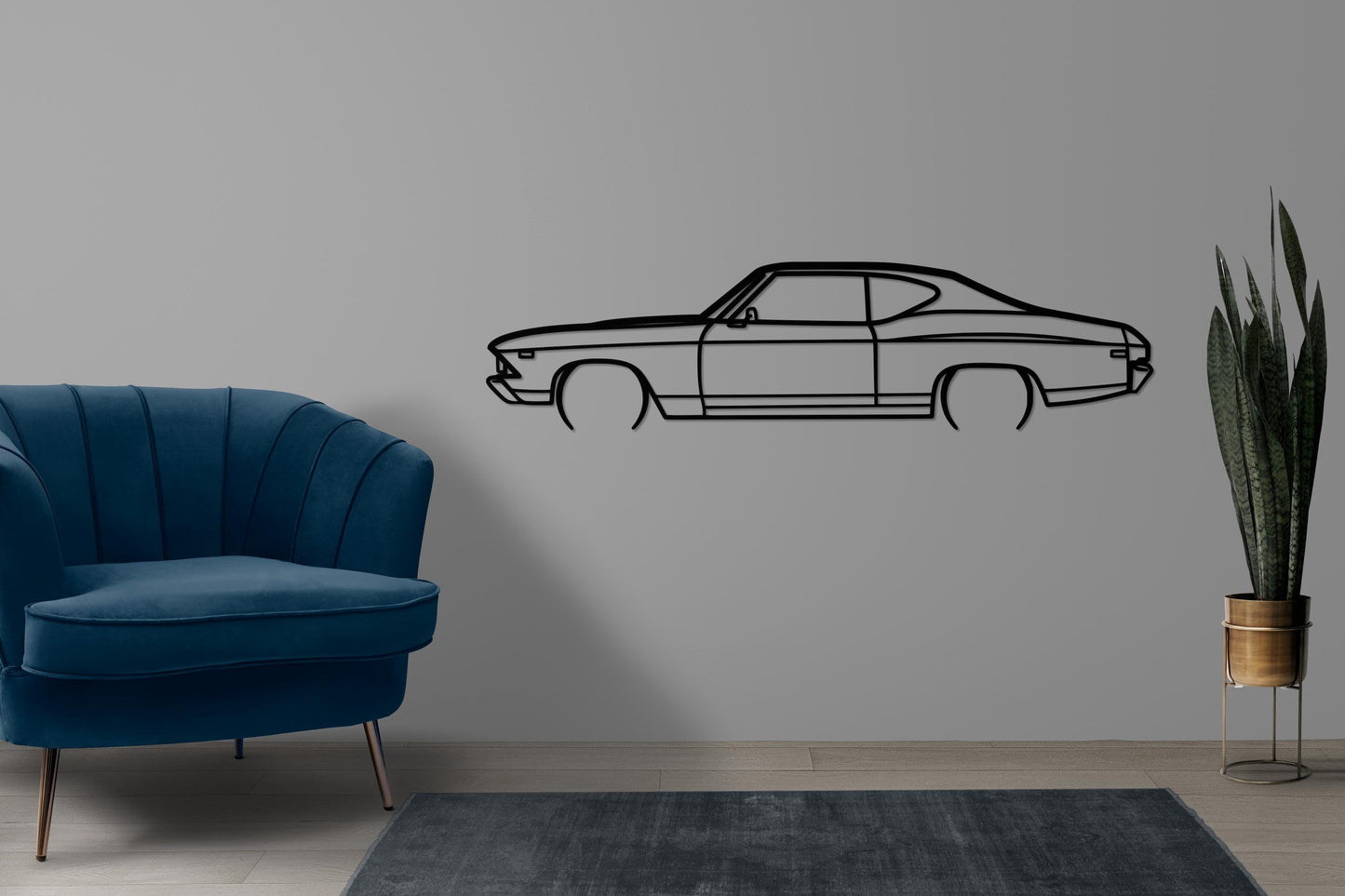 69 Chevelle, 1969 Chevrolet Silhouette, Chevy Chevelle Wall Decor, Metal Wall Decor, Car Silhouette Wall Decor, Car Wall Decor, Car Wall Art