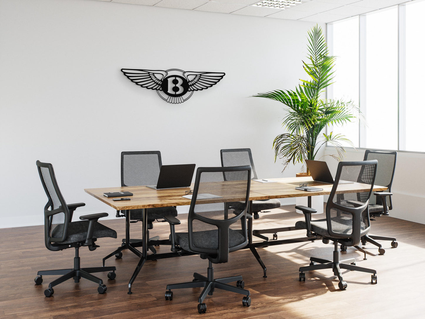 Bentley Metal Wall Art – Luxury Car Logo Decor, Garage Sign, Gift for Bentley Fans, Modern Auto Art, Man Cave Wall Decoration