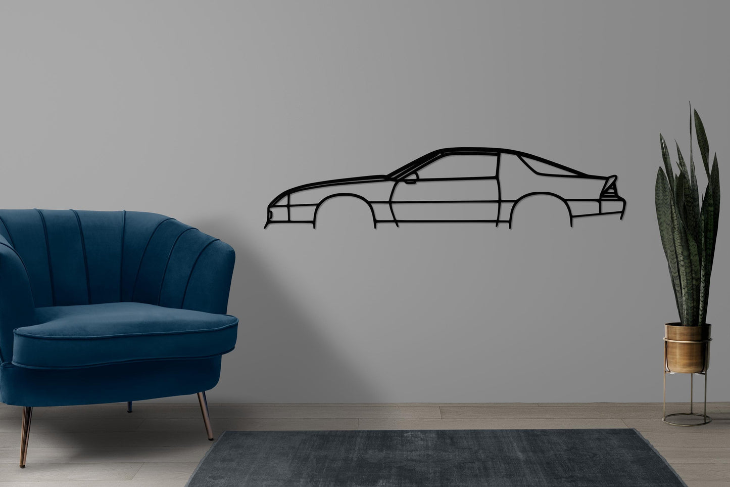 1987 Camaro Metal Wall Art – Classic Muscle Car Silhouette, Garage Decor, Car Lover Gift, Retro Auto Wall Sign, Chevy Camaro Art