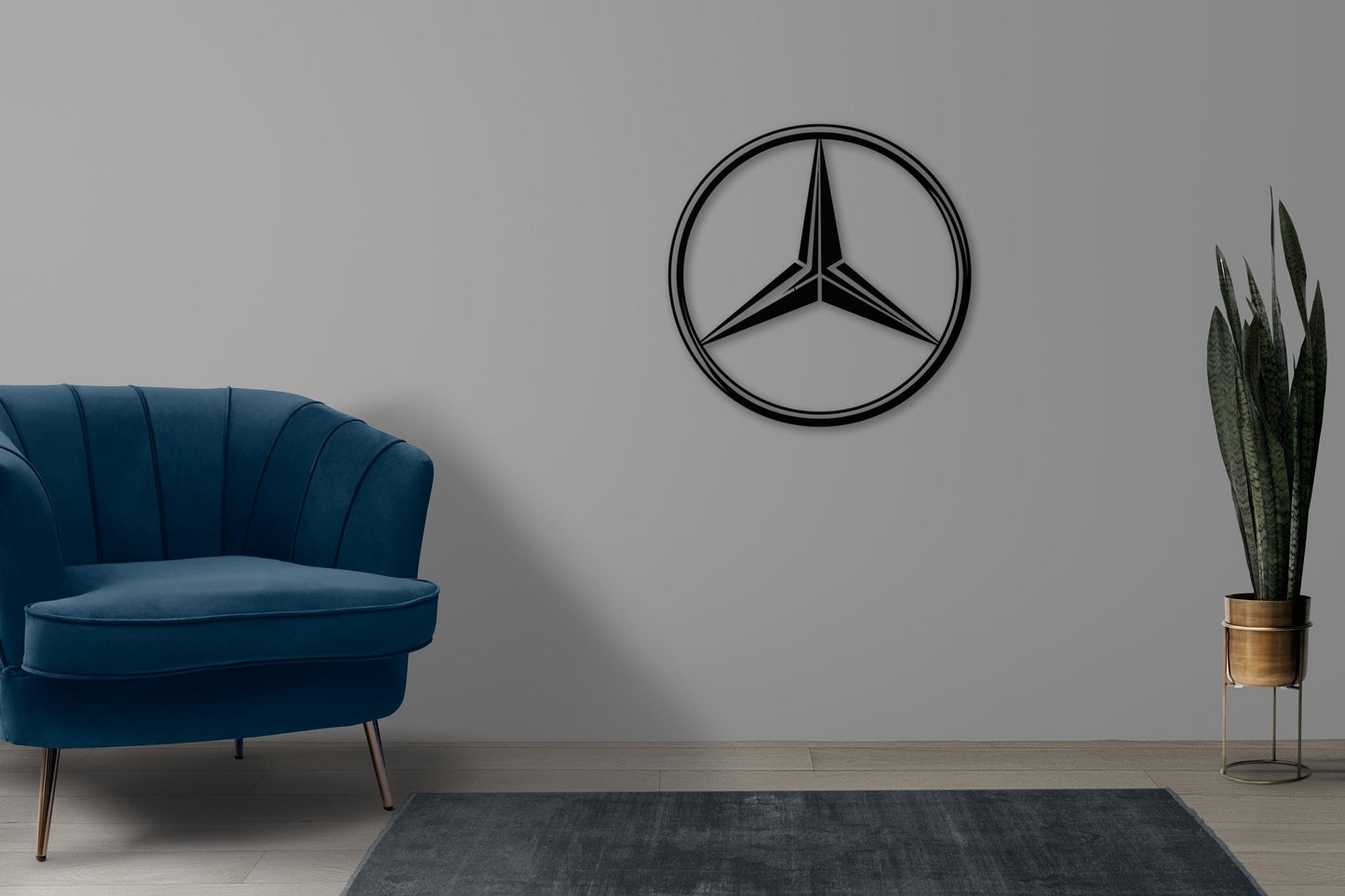 Mercedes Benz Metal Wall Art – Luxury Car Logo Decor, Garage Wall Sign, Gift for Car Lovers, Automotive Wall Art, Man Cave Decor