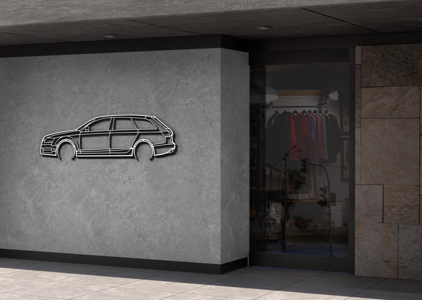 Audi A6 C6 Station Wagon Metal Wall Art – Car Silhouette Decor, Audi Lover Gift, Luxury Car Art, Garage Wall Decor, Auto Enthusiast