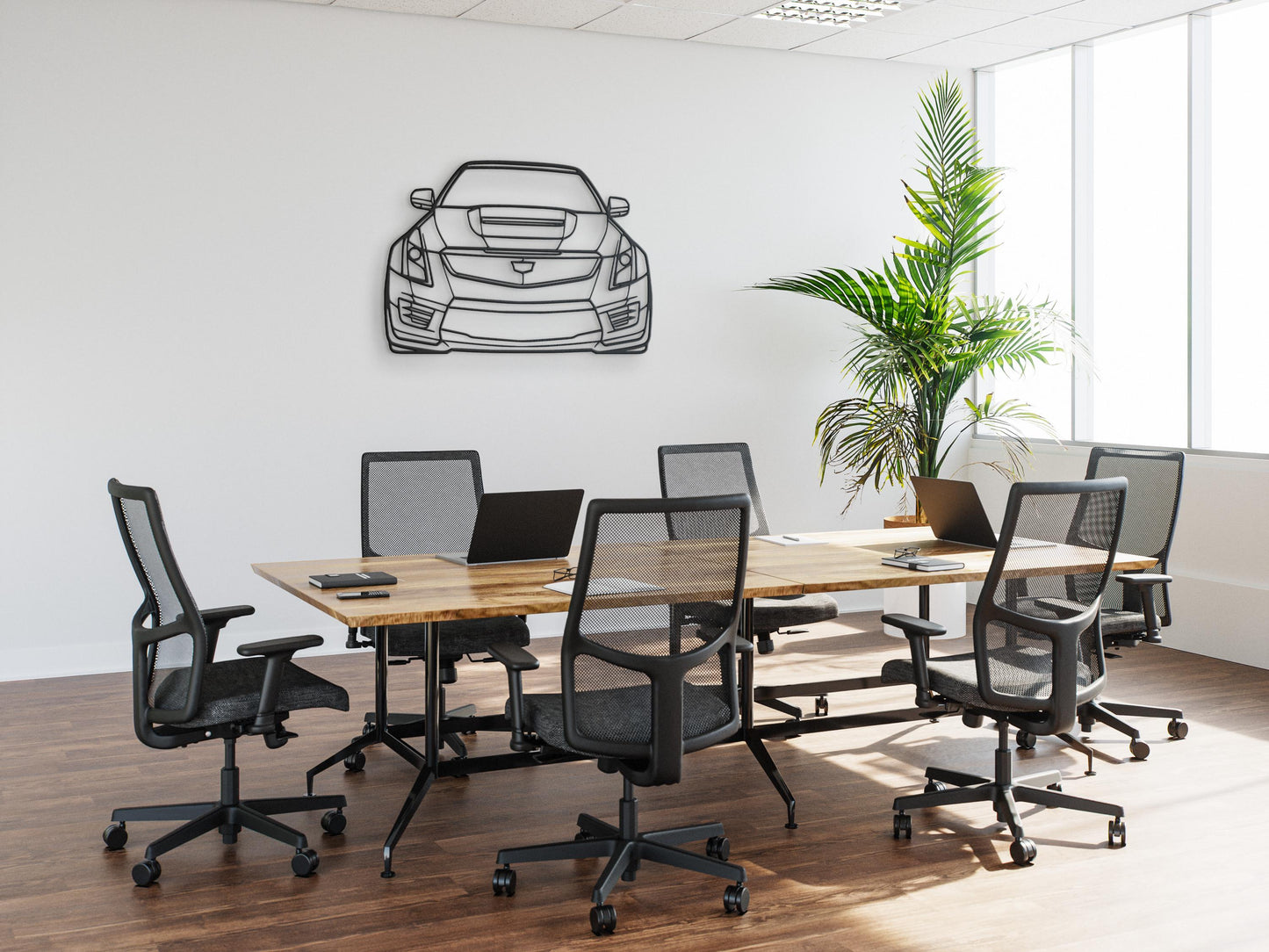 Cadillac ATS-V Metal Wall Art – Car Silhouette Decor, Garage Wall Sign, Muscle Car Metal Art, Car Lover Gift, Auto Wall Decor