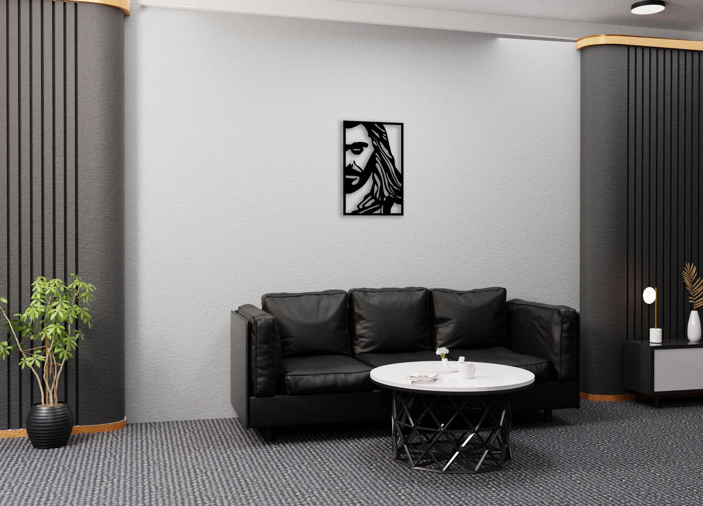 Thor Metal Wall Art – Marvel Superhero Decor, Norse God Silhouette, Modern Wall Hanging, Gift for Avengers Fans, Man Cave Decor