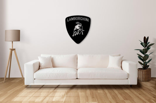Lamborghini Metal Wall Art – Supercar Wall Decor, Exotic Car Garage Decor, Gift for Car Enthusiasts, Man Cave Auto Art, Modern Wall Sign
