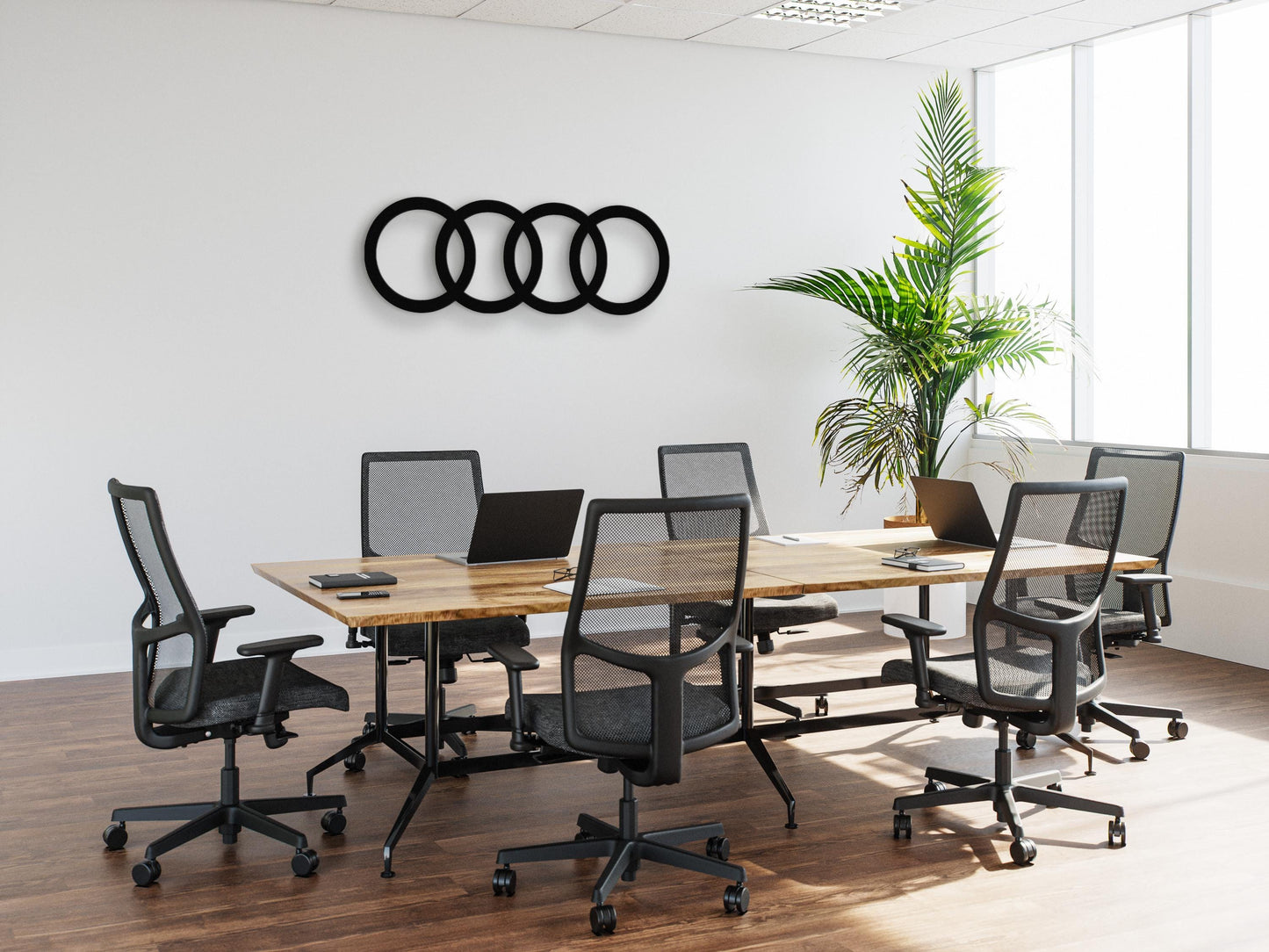 Audi Logo Metal Wall Art – Car Brand Silhouette, Garage Decor, Audi Lover Gift, Auto Wall Art, Modern Car Logo Decor