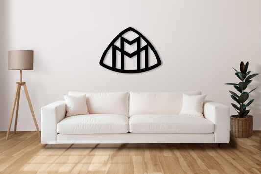 Maybach Metal Wall Art – Luxury Car Logo Decor, Garage Wall Art, Gift for Car Enthusiasts, Man Cave Auto Art, Modern Metal Sign