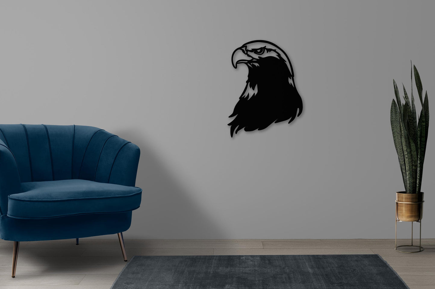 Bald Eagle Metal Wall Art – Patriotic Eagle Head Decor, Rustic Metal Wall Hanging, Gift for Veterans, American Symbol, Man Cave Art