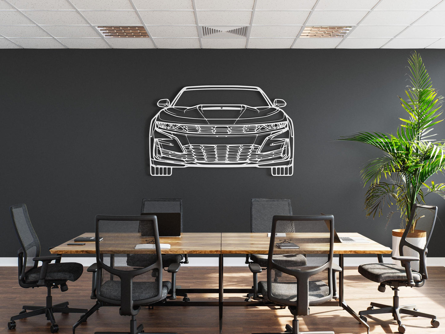 Camaro ZL1 Metal Wall Art – Muscle Car Silhouette, Garage Decor, Car Lover Gift, Chevy Camaro Wall Art, Auto Wall Sign