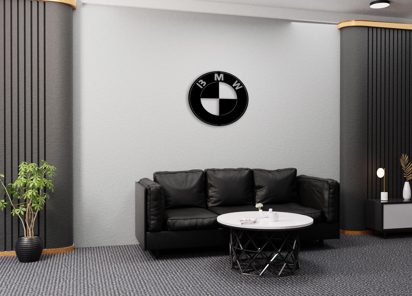 BMW Metal Wall Art – Luxury Car Logo Decor, Garage Sign, Gift for BMW Fans, Modern Auto Art, Man Cave Wall Decoration