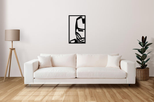 Iron Man Metal Wall Art – Superhero Wall Decor, Marvel Fan Gift, Comic Book Art, Man Cave Wall Sign, Modern Metal Wall Art