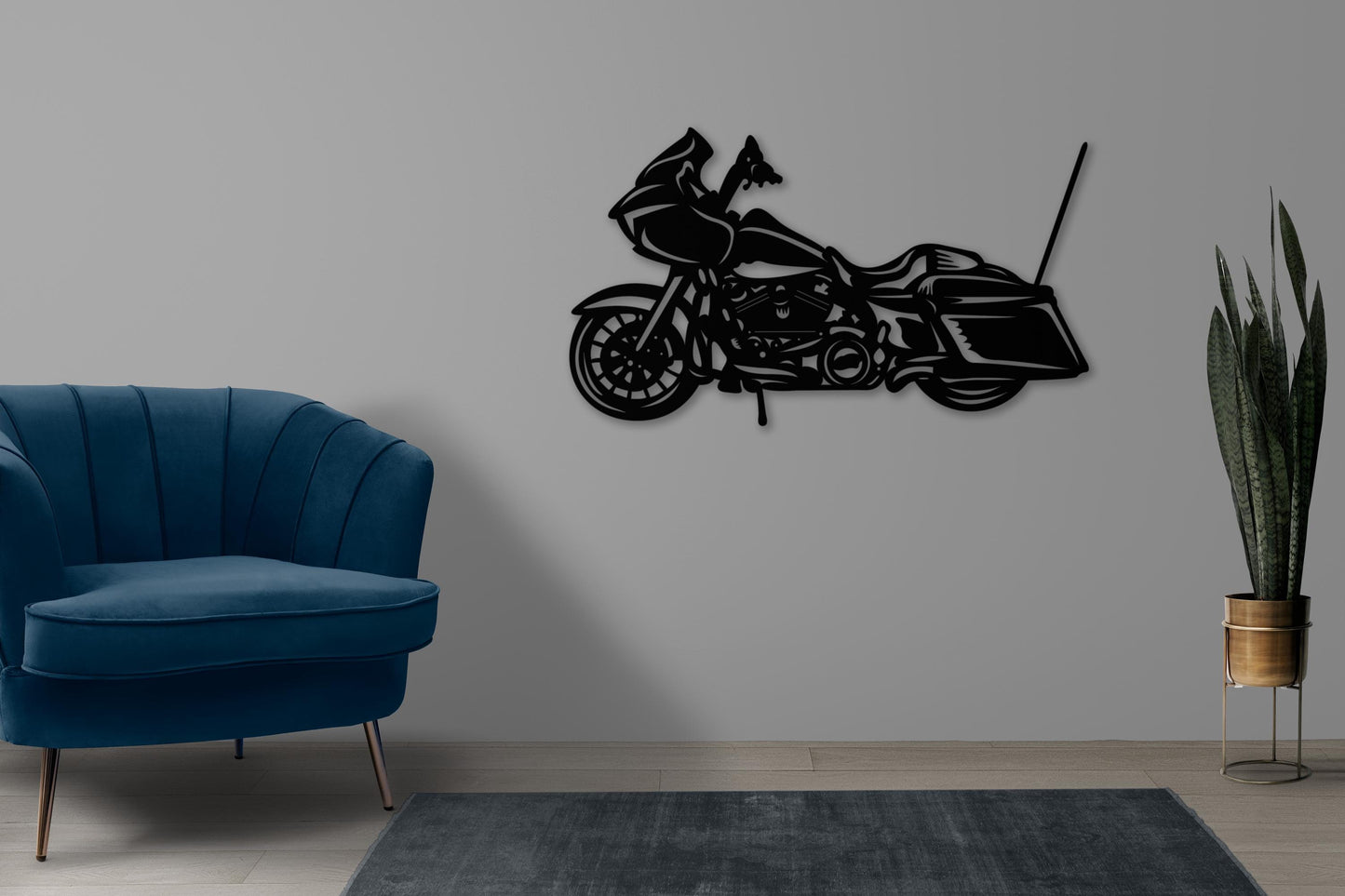Motorcycle Metal Wall Art – Cruiser Bike Silhouette Decor, Garage Sign, Gift for Bikers, Man Cave Decor, Motorcycle Lover Wall Art