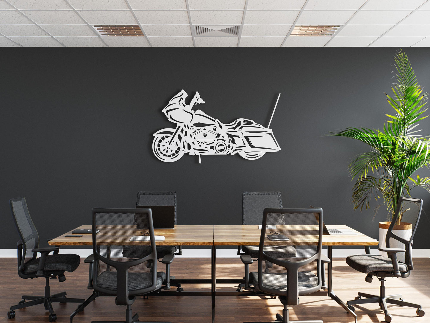 Motorcycle Metal Wall Art – Cruiser Bike Silhouette Decor, Garage Sign, Gift for Bikers, Man Cave Decor, Motorcycle Lover Wall Art