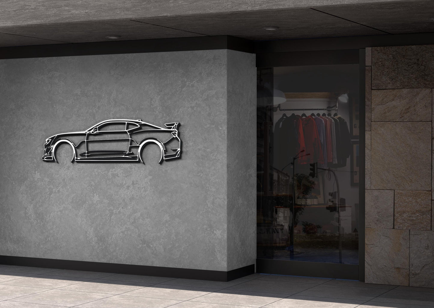 Camaro SS 1LE Metal Wall Art – Muscle Car Silhouette, Garage Decor, Chevy Camaro Gift, Car Lover Wall Art, Auto Wall Sign