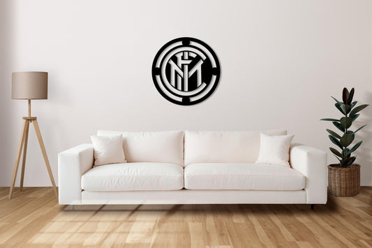 Inter Milan Metal Wall Art – Soccer Team Logo Decor, Gift for Inter Fans, Football Wall Sign, Man Cave Wall Art, Sports Bar Decor