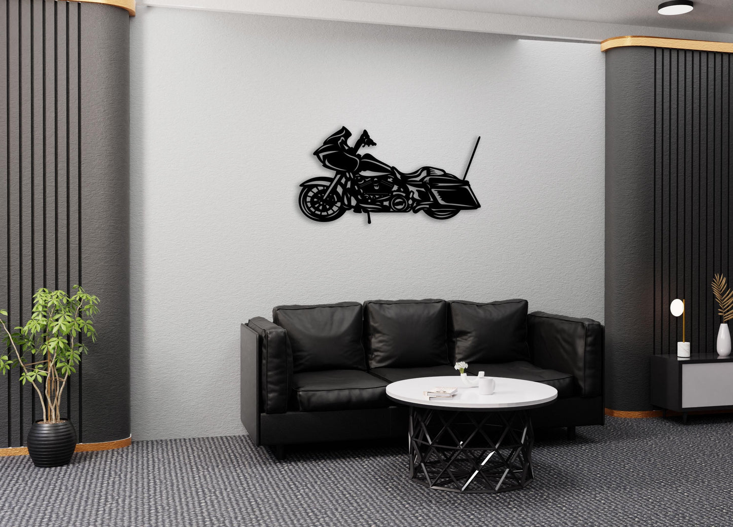 Motorcycle Metal Wall Art – Cruiser Bike Silhouette Decor, Garage Sign, Gift for Bikers, Man Cave Decor, Motorcycle Lover Wall Art