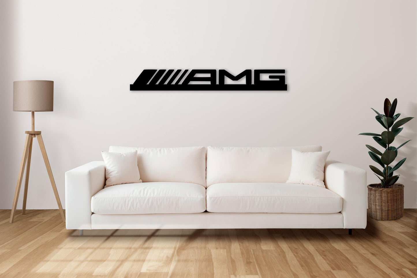 AMG Metal Wall Art – Mercedes Benz Logo Decor, Garage Wall Sign, Gift for Car Lovers, Luxury Car Metal Art, Man Cave Decor