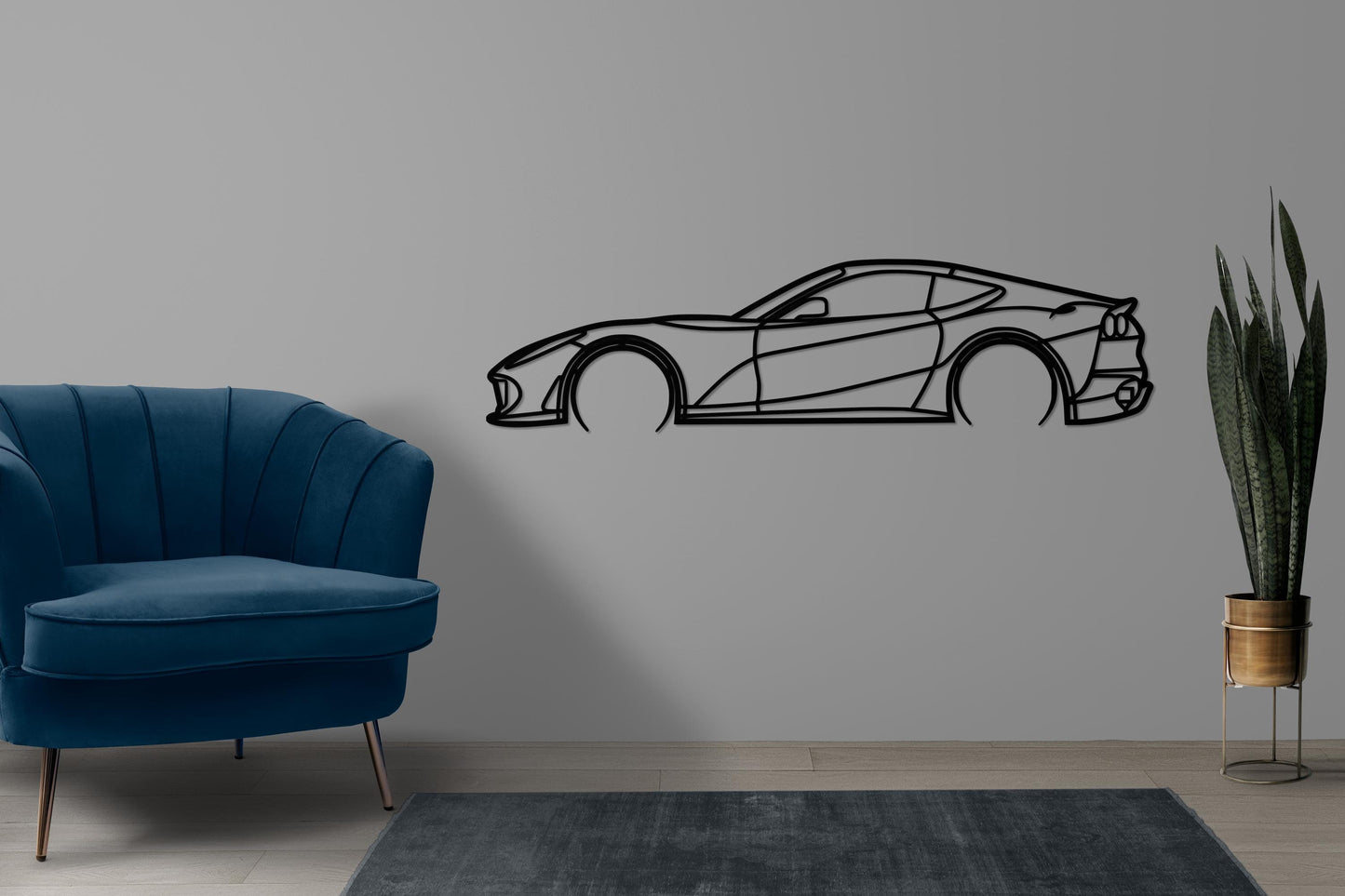 812 Superfast, Ferrari 812 Silhouette, Ferrari Wall Decor, Metal Wall Decor, Car Silhouette Wall Decor, Car Wall Decor, Car Wall Art