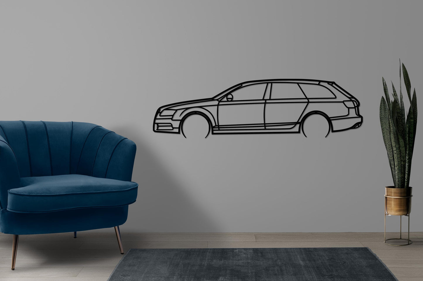 Audi A6 C6 Station Wagon Metal Wall Art – Car Silhouette Decor, Audi Lover Gift, Luxury Car Art, Garage Wall Decor, Auto Enthusiast