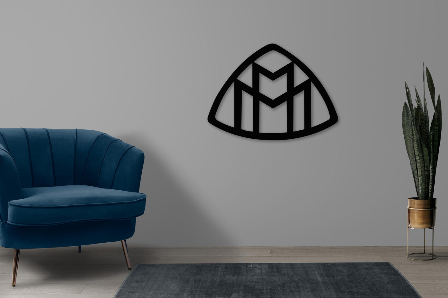Maybach Metal Wall Art – Luxury Car Logo Decor, Garage Wall Art, Gift for Car Enthusiasts, Man Cave Auto Art, Modern Metal Sign