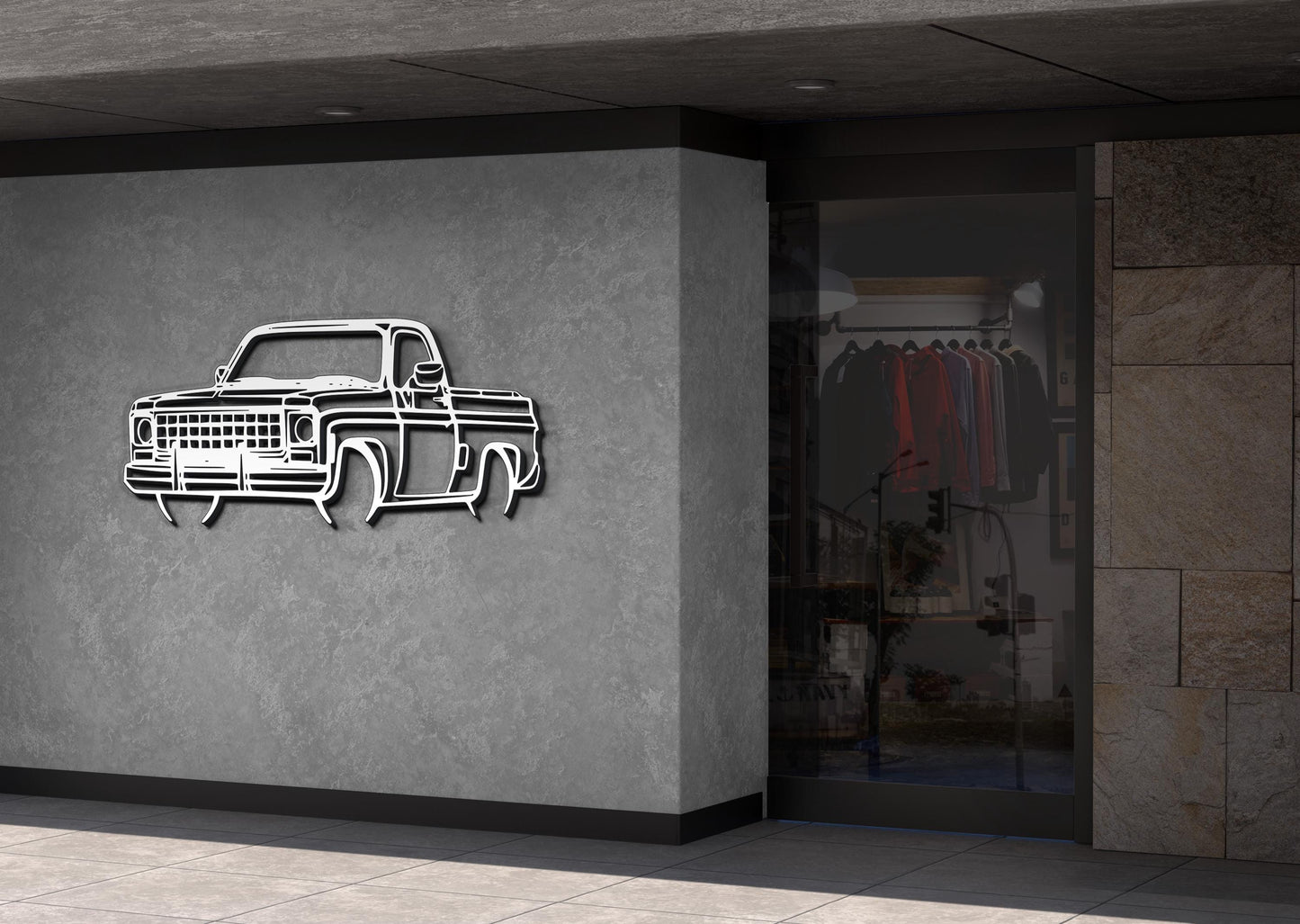 80 Chevrolet Silverado, Chevrolet Truck Silhouette, Wall Decor, Metal Wall Decor, Car Silhouette Wall Decor, Car Wall Decor, Car Wall Art