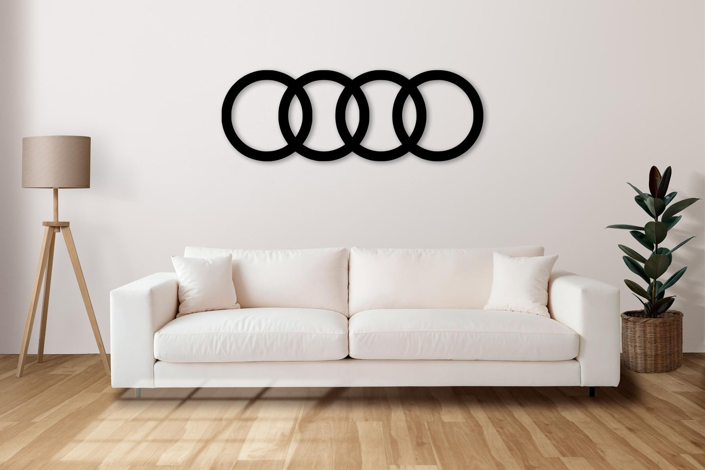 Audi Logo Metal Wall Art – Car Brand Silhouette, Garage Decor, Audi Lover Gift, Auto Wall Art, Modern Car Logo Decor