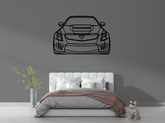 Cadillac ATS-V Metal Wall Art – Car Silhouette Decor, Garage Wall Sign, Muscle Car Metal Art, Car Lover Gift, Auto Wall Decor