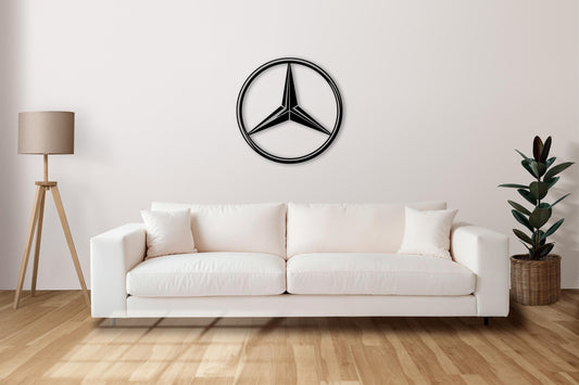 Mercedes Benz Metal Wall Art – Luxury Car Logo Decor, Garage Wall Sign, Gift for Car Lovers, Automotive Wall Art, Man Cave Decor